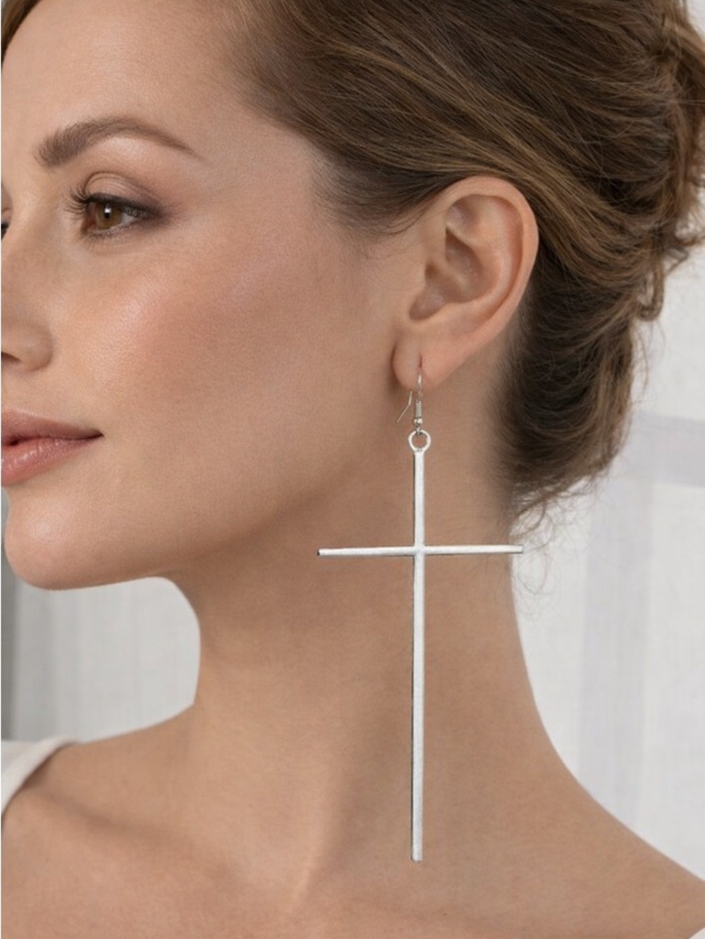 Cross Drop Earrings